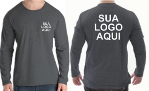 ? Camiseta Manga Longa Personalizada 100% Algodão Premium