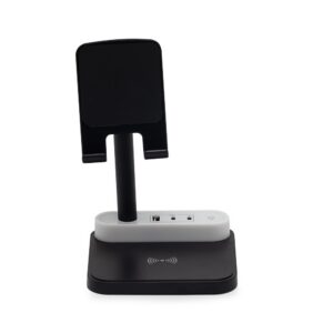 BASE DE CARREGAMENTO COM SUPORTE CELULAR E LUMINÁRIA