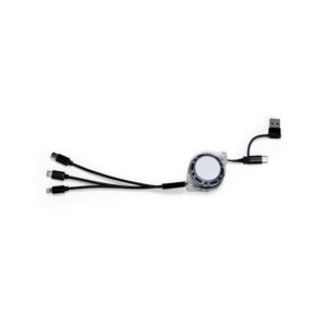 CABO USB RETRÁTIL 3 EM 1