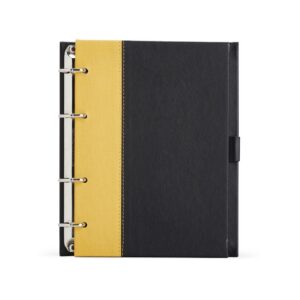 CADERNO FICHÁRIO DE COURO SINTÉTICO