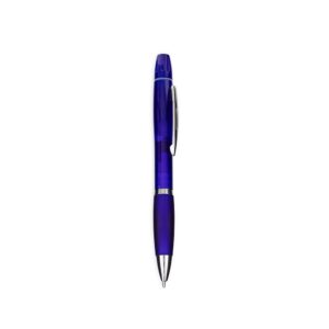 CANETA PLÁSTICA COM MARCA-TEXTO