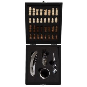 KIT VINHO XADREZ 4 PÇS