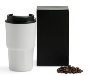Copo Térmico Em Aço Inox - Branco - 450 Ml